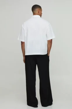 Chemise Ample Oversize Demi-manches Avec Zip Quart