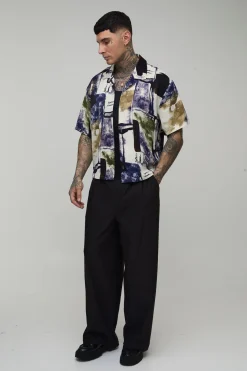 Chemise Ample Oversize à Imprimé Abstrait Grande Taille