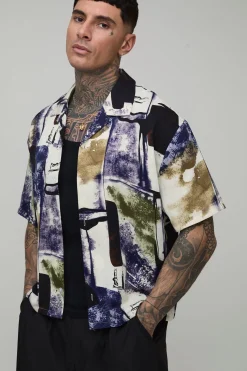 Chemise Ample Oversize à Imprimé Abstrait Grande Taille