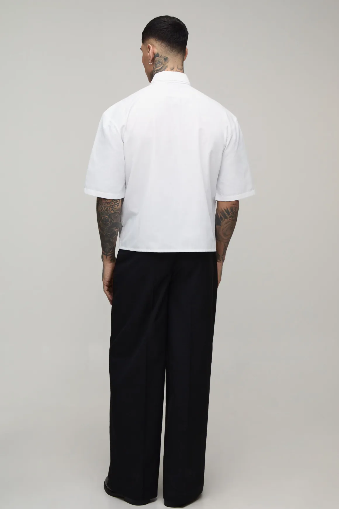 Chemise Ample Oversize À Manches Courtes Avec Cravate