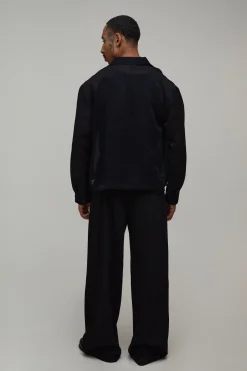 boohooMAN Chemise Ample Oversize Transparente À Manches Longues<Homme Chemises