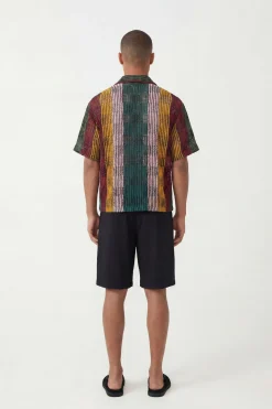 boohooMAN Chemise Au Crochet Oversize À Coupe Carrée Et Patchwork<Homme Chemises