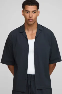 Chemise Bengaline Revere oversize à manches mi-longues