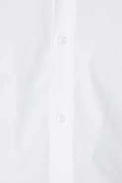 Chemise Blanche Cintrée à Manchettes Doubles et Repassage Facile Manches Longues