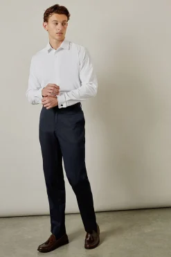 Chemise Blanche Cintrée Repassage Facile à Double Manchettes