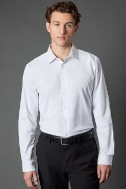 Burton Chemise Blanche Coupe Régulière Repassage Facile<Homme Chemises
