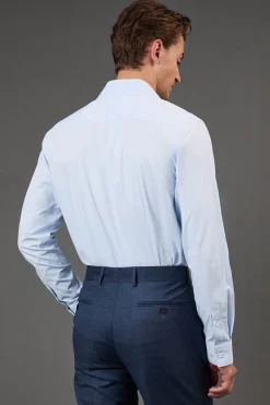 Burton Chemise Clair Coupe Ajustée Manches Longues Repassage Facile<Homme Chemises
