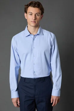 Chemise Bleue Coupe Classique Facile à Repasser
