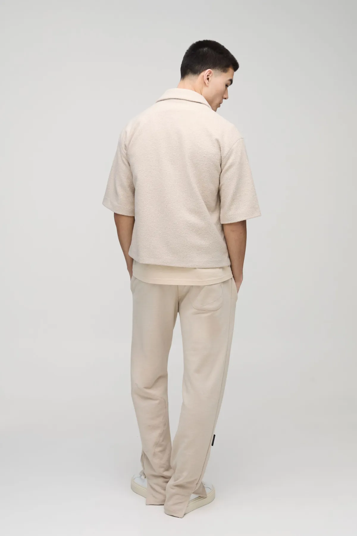 boohooMAN Chemise bouclé oversize à coupe carrée<Homme Chemises