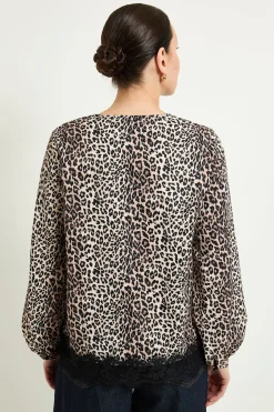 Chemise Boutonnée Avec Bordure En Dentelle
