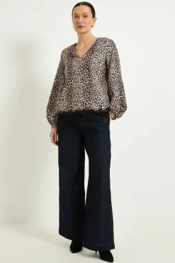 Chemise Boutonnée Avec Bordure En Dentelle