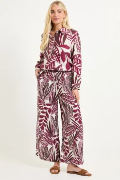 Chemise Boutonnée À Imprimé Tropical Petite Taille