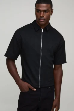 Chemise boxy oversize en synthétique