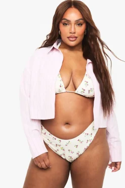 Chemise boxy à rayures tissées Plus