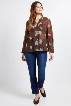Wallis Chemise Brodée À Enfiler<Femme Tops