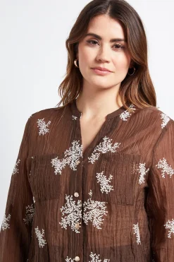Wallis Chemise Brodée À Enfiler<Femme Tops
