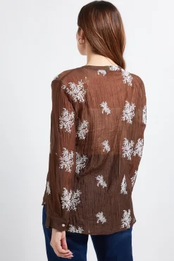 Wallis Chemise Brodée À Enfiler<Femme Tops