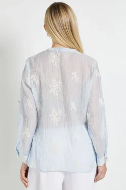 Wallis Chemise Brodée Petite À Enfiler<Femme Tops