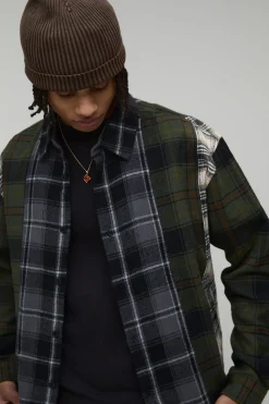 Chemise À Carreaux Ample Et Oversize Avec Empiècements