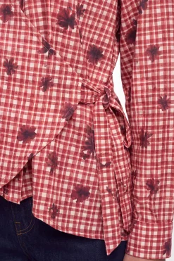 Chemise À Carreaux Avec Détail Nœud