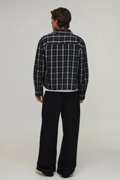 Chemise À Carreaux Oversize Coupe Boxy À Manches Longues
