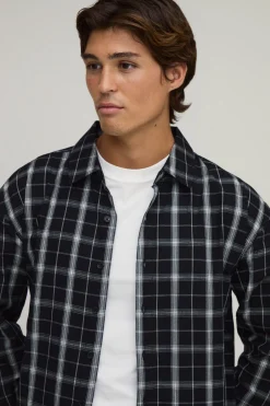 Chemise À Carreaux Oversize Coupe Boxy À Manches Longues