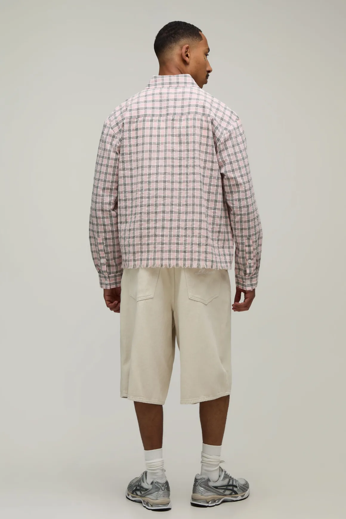 boohooMAN Chemise À Carreaux Oversize Coupe Boxy En Flanelle À Manches Longues Essentielle<Homme Chemises|Essentiels