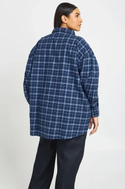 boohoo Chemise À Carreaux Oversize Plus<Femme Tops