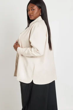 boohoo Chemise Chambray Oversize Grande Taille<Femme Tops