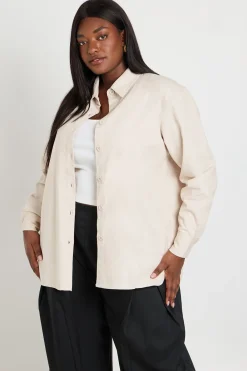 boohoo Chemise Chambray Oversize Grande Taille<Femme Tops