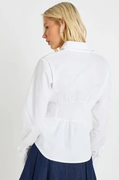 boohoo Chemise Cintrée Ajustée En Popeline De Coton<Femme Tops