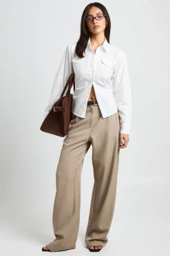 Chemise Cintrée Avec Lien Noué Au Dos
