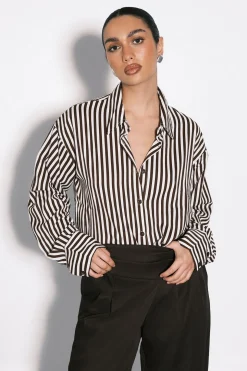 Chemise Cintrée À Rayures Mixtes