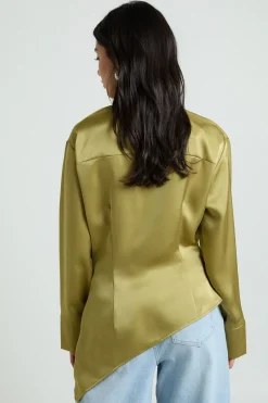 boohoo Chemise Col Bénitier En Satin<Femme Satin Et Dentelle|Tops