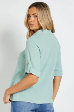 Chemise À Col Décontracté Avec Manches À Patte