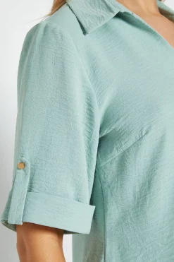 Chemise À Col Décontracté Avec Manches À Patte