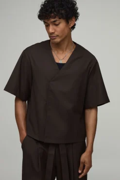Chemise Coordonnée Cache-cœur Coupe Boxy Ajustée