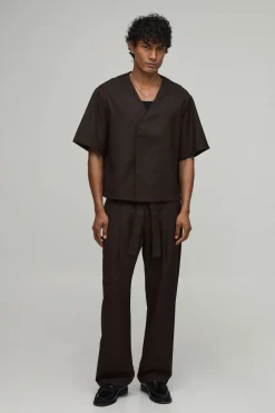 Chemise Coordonnée Cache-cœur Coupe Boxy Ajustée