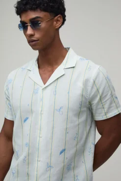 Chemise Coupe Regular À Rayures Tennis