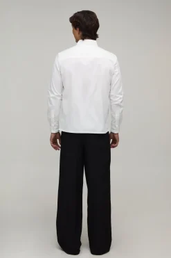 Chemise Coupe Regular À Volants Sur Le Devant