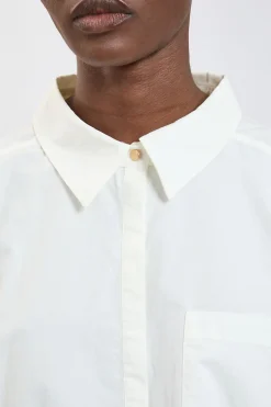 KarenMillen Chemise Courte En Popeline De Coton<Femme Tops D’Automne|Tops