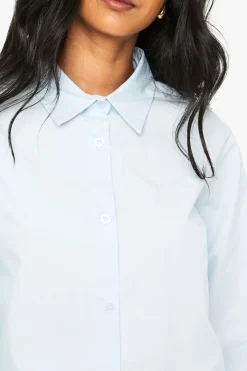 boohoo Chemise courte en popeline de coton<Femme Tops