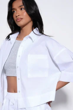 Chemise Courte Popeline Coupe Boxy Dsgn Studio