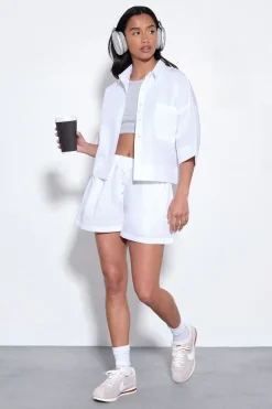 Chemise Courte Popeline Coupe Boxy Dsgn Studio