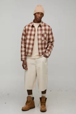 boohooMAN Chemise Courte À Strass Éparpillés<Homme Chemises Grande Taille|Chemises