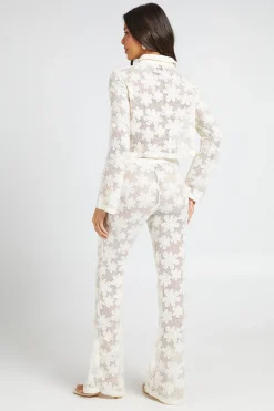 Chemise Crochet À Motif Fleuri