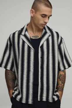 Chemise Crochet Oversize Coupe Boxy