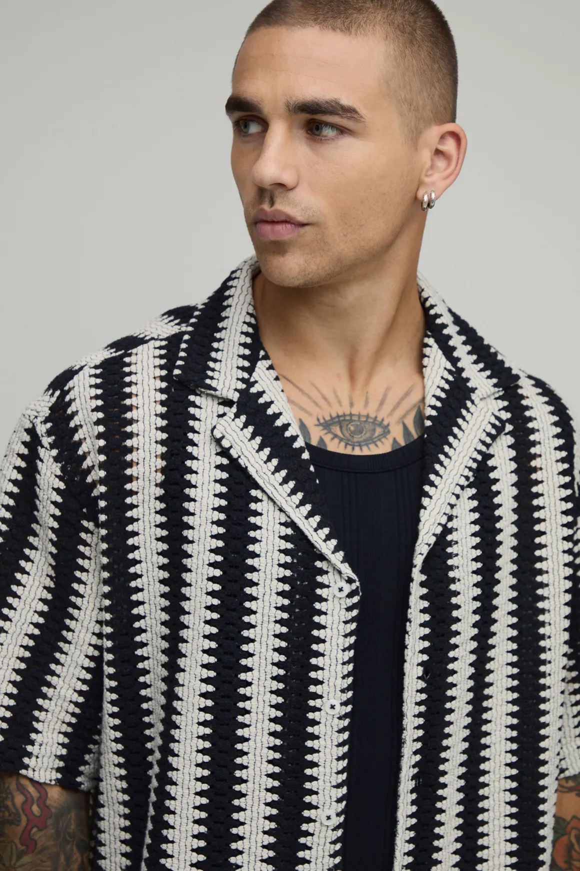 Chemise Crochet Oversize Coupe Boxy