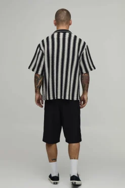 Chemise Crochet Oversize Coupe Boxy