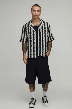 Chemise Crochet Oversize Coupe Boxy